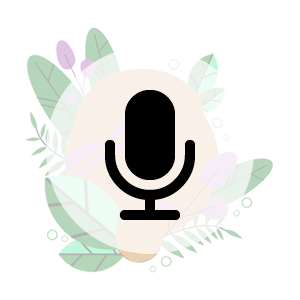 Microphone icon for podcast service